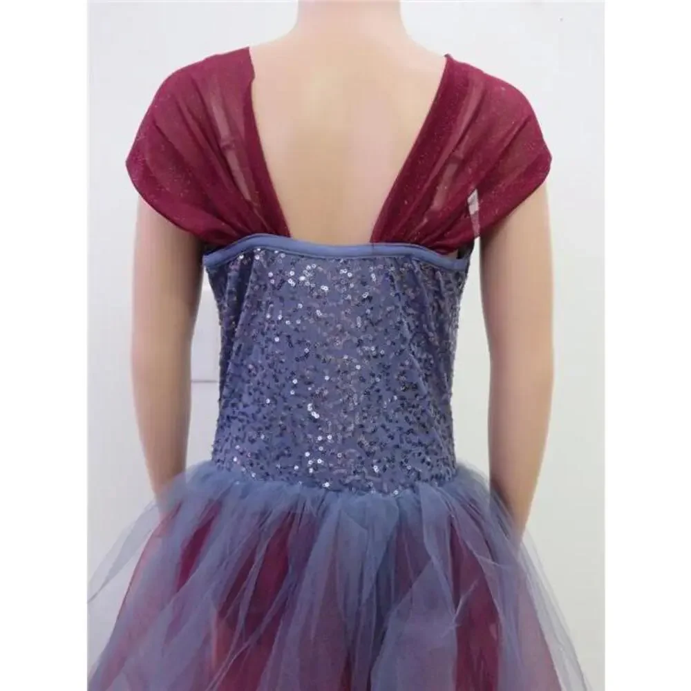 Pre-Owned Dance Costume Weissman 8162 Medium Child Purple Ballet Sequin